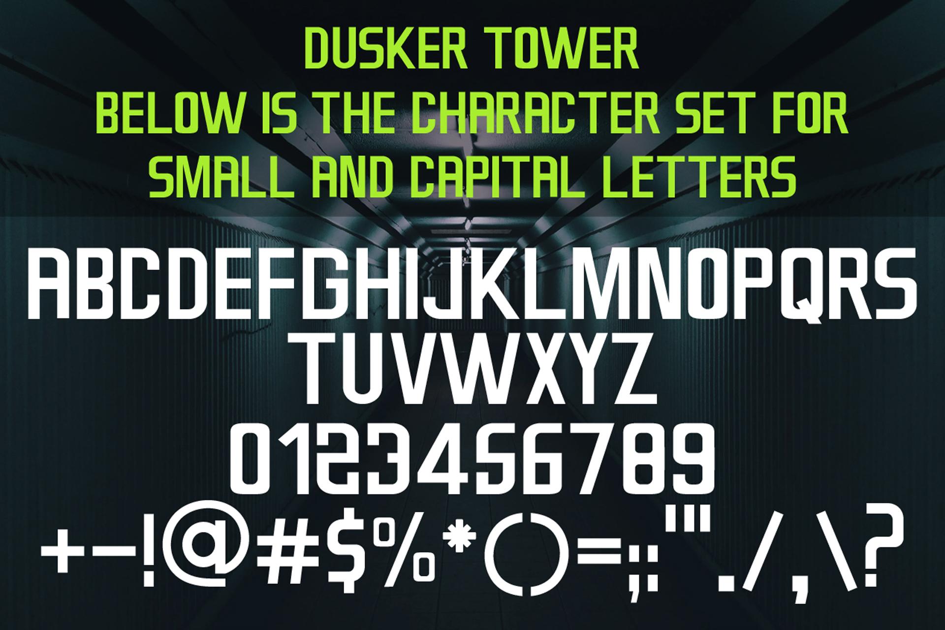 Dusker Tower Font