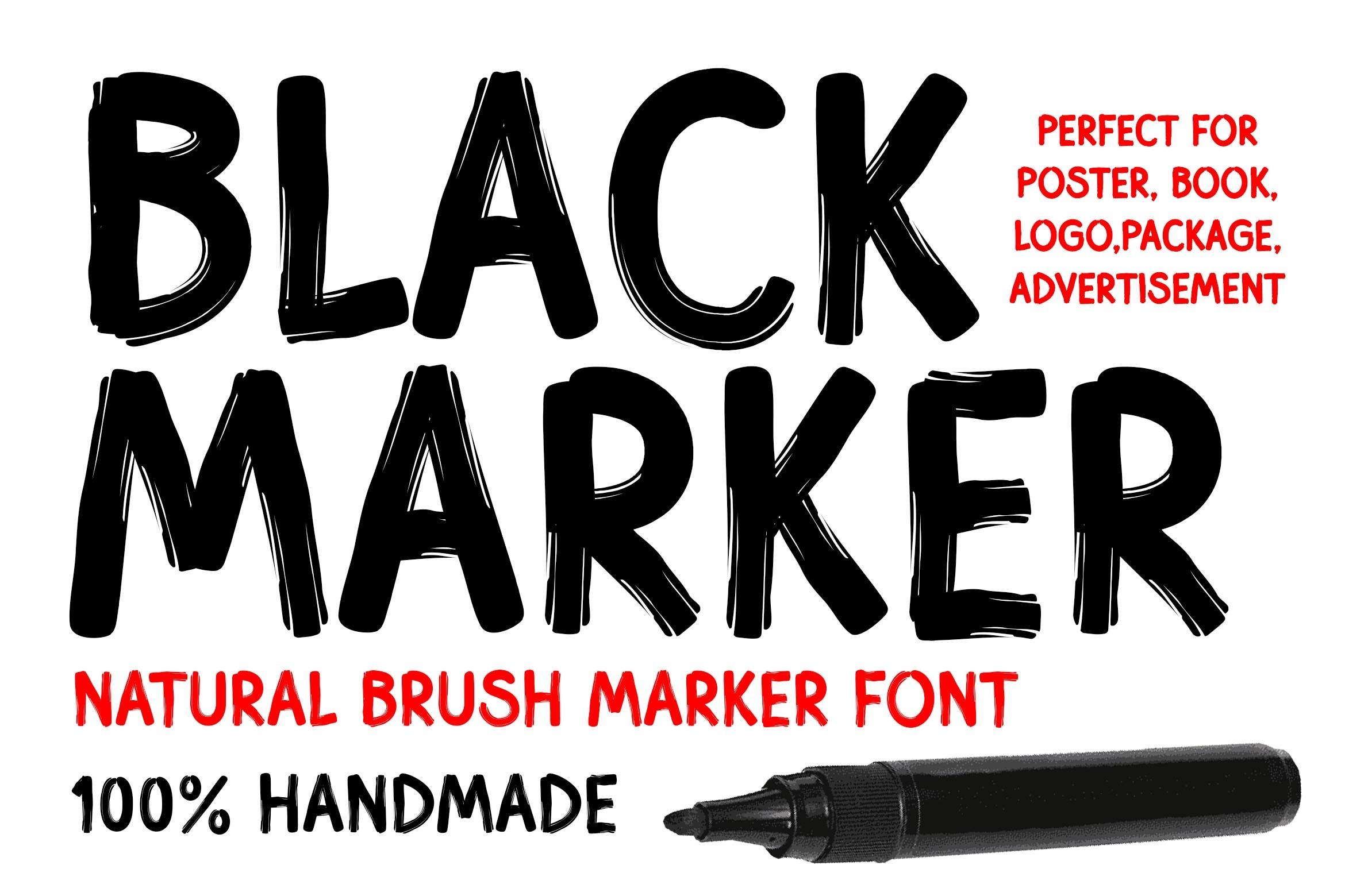 Black Marker Font