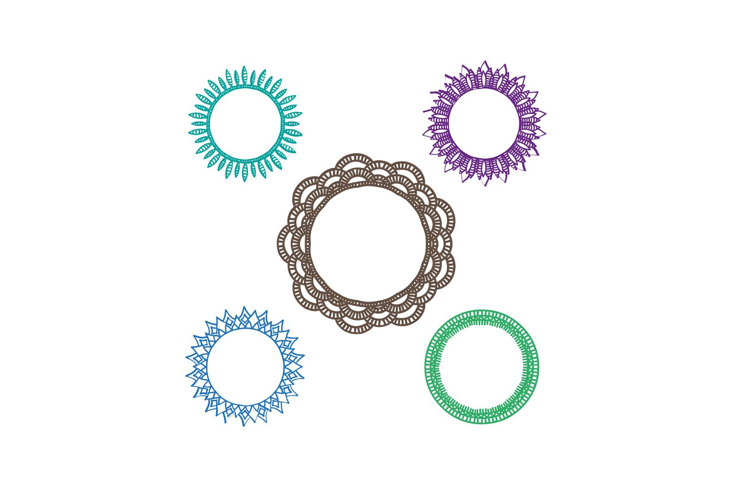 Circle Monogram Frames
