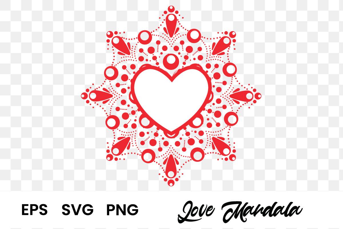 Love Mandala Red Heart