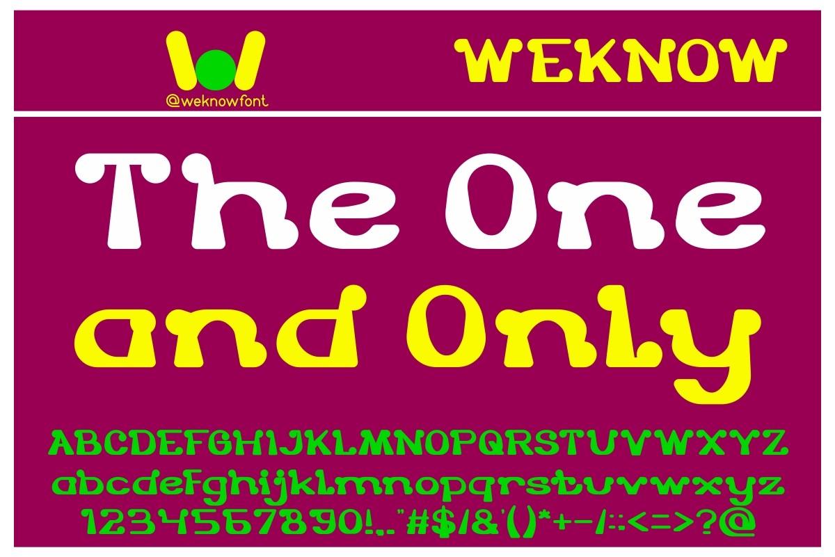 The One and Only Font