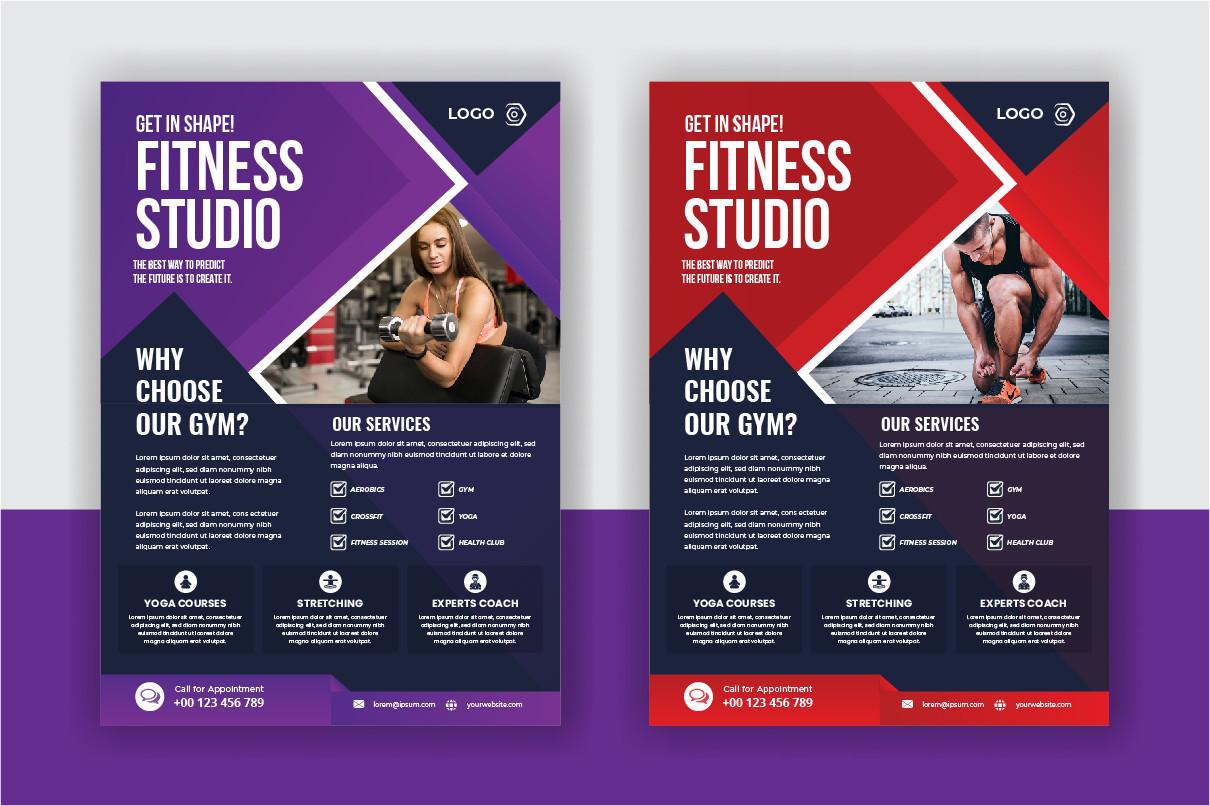 GYM Fitness Flyer Design Template