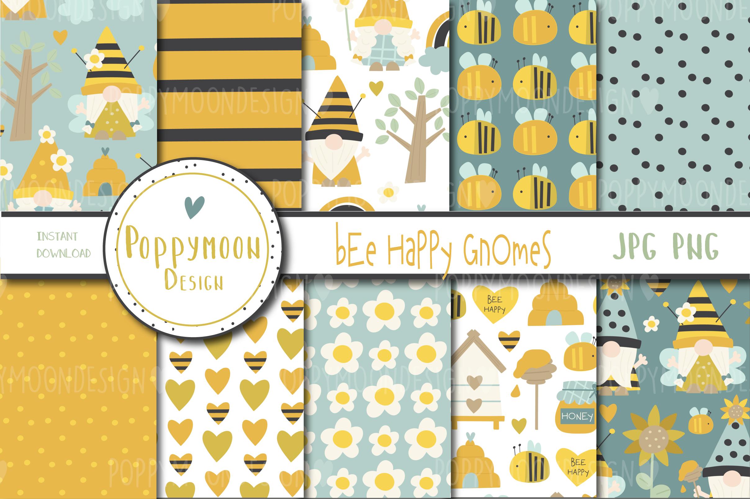 Bee Happy Gnomes Paper Set