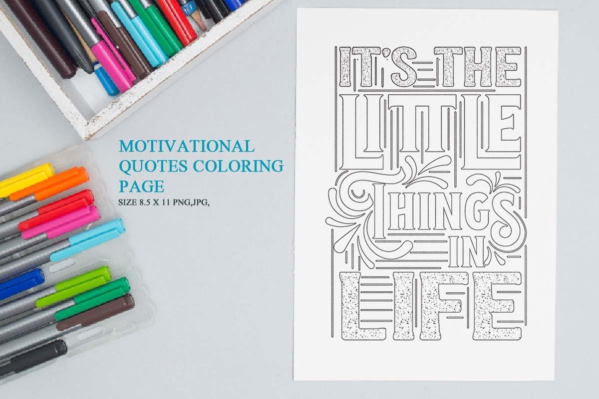 Motivational Quotes Coloring Page