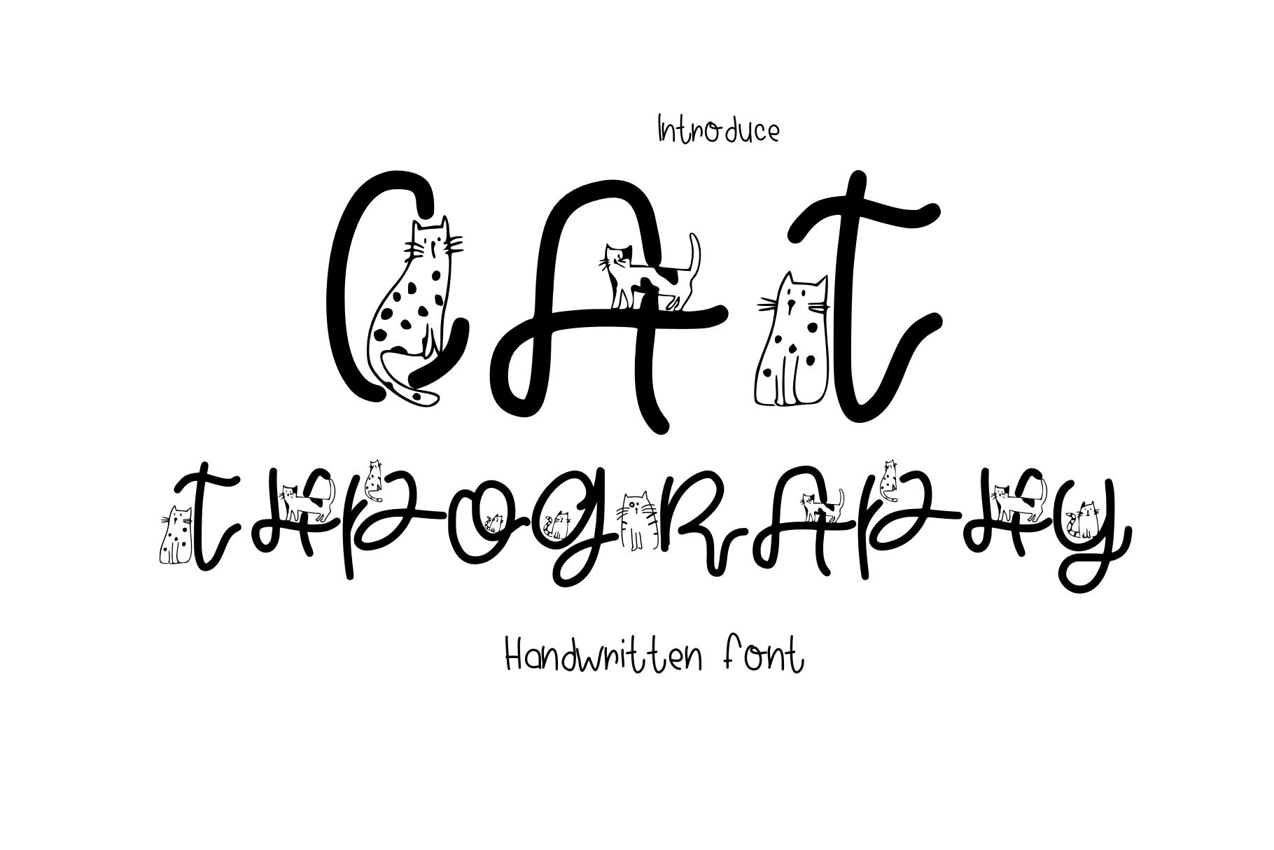 Cat Typography Font
