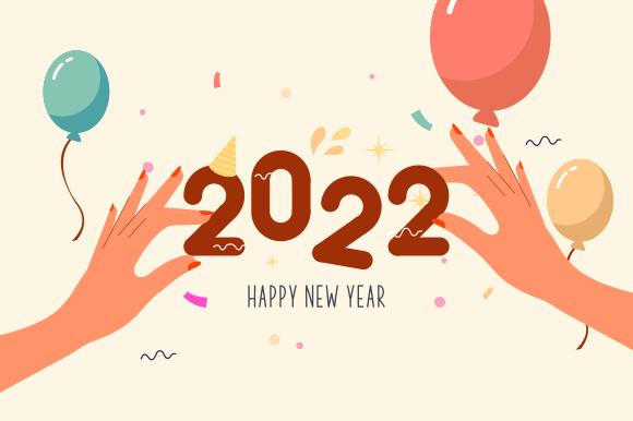 New Year 2022 Greeting Card Template