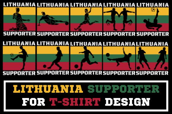 Lithuania Supporter with White Text