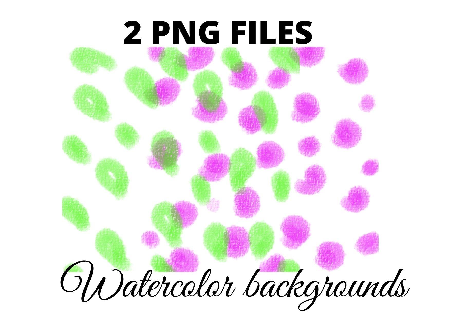 PINK GREEN SHAPES ABSTRACT WATERCOLOR AR