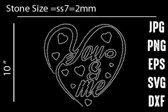 You & Love Rhinestone Templates