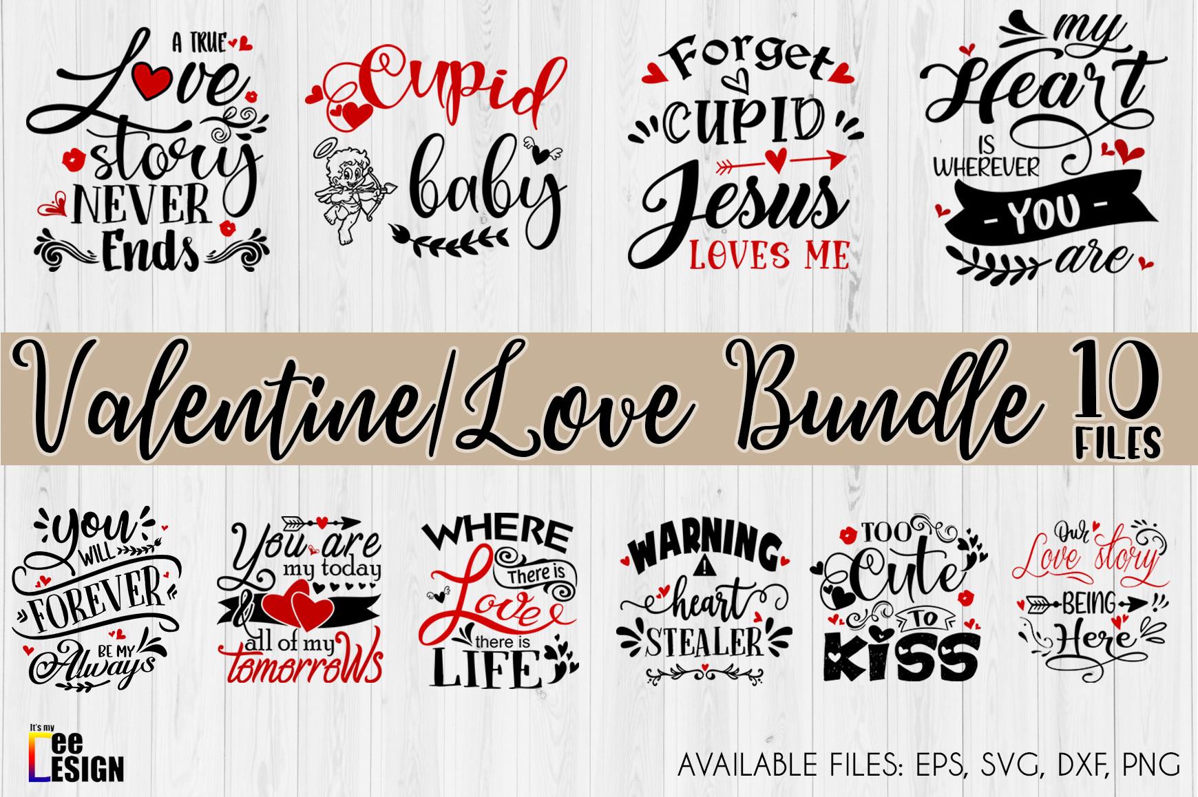 Valentine's Day Love Quotes SVG Bundle