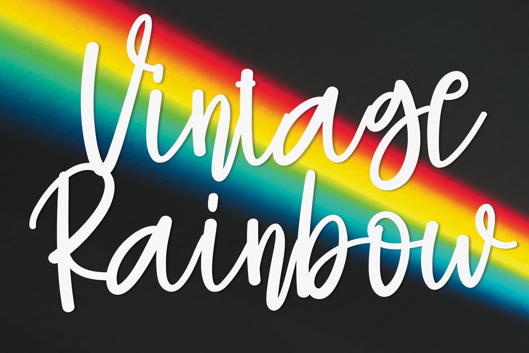 Vintage Rainbow Font