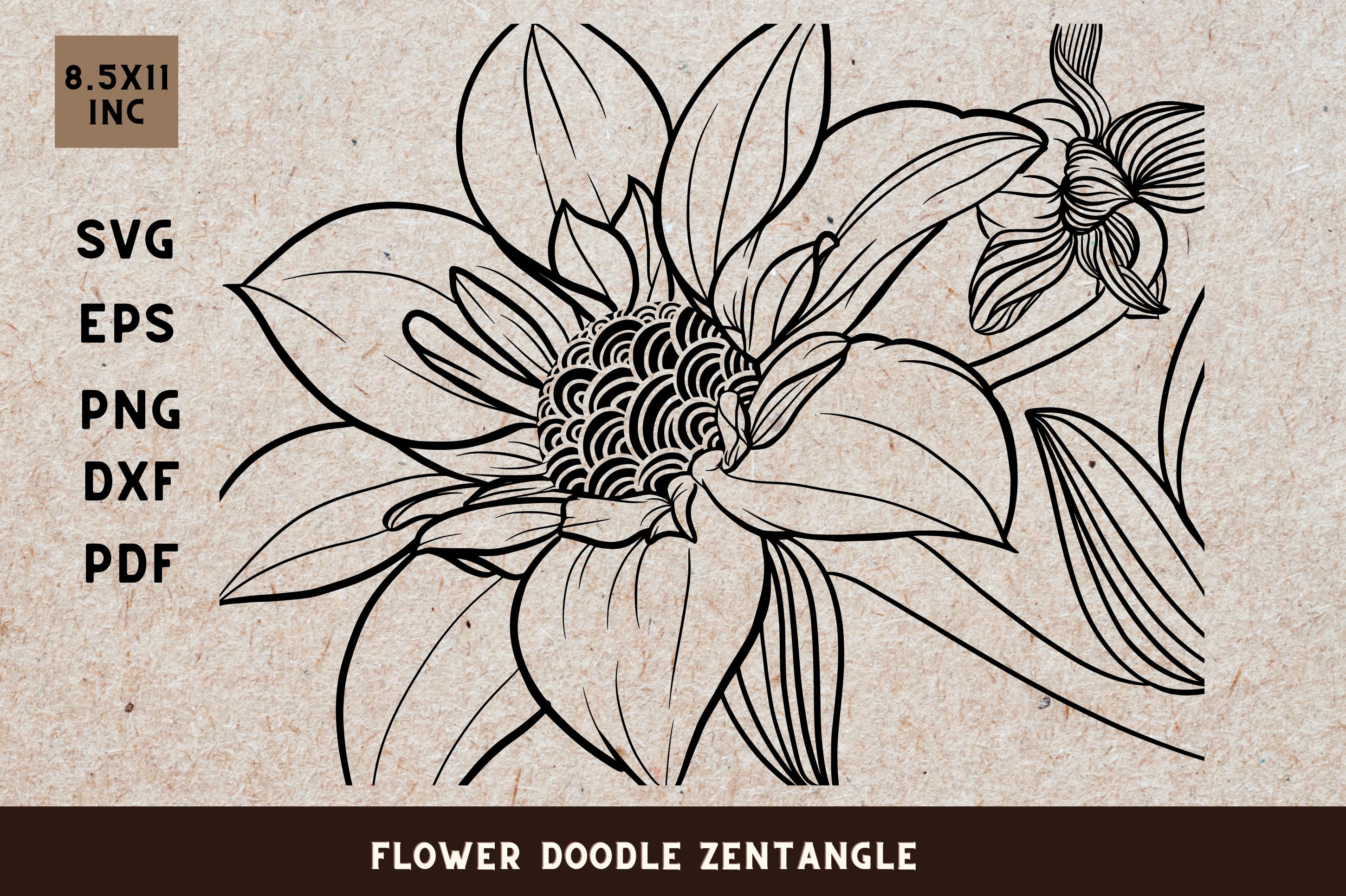 Flower Doodle Zenangle
