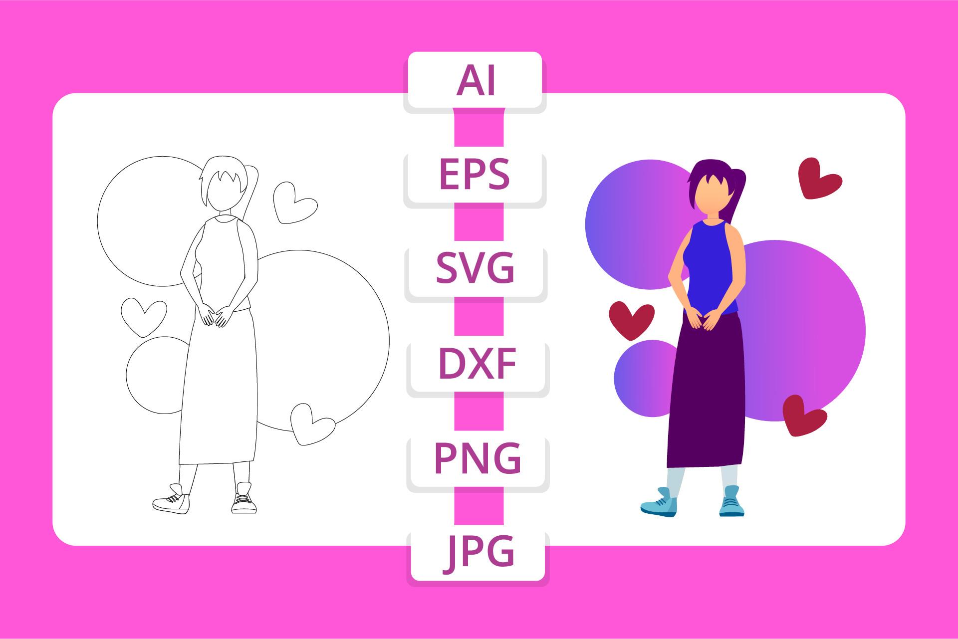 Valentine Flat People Pose