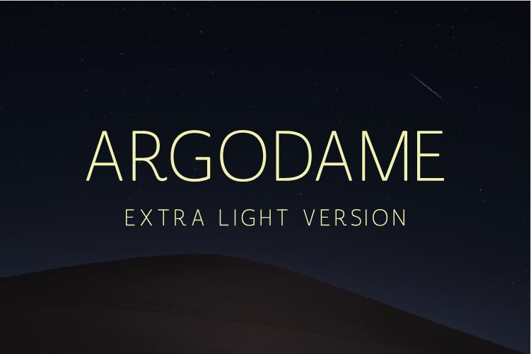Argodame Extra Light Font