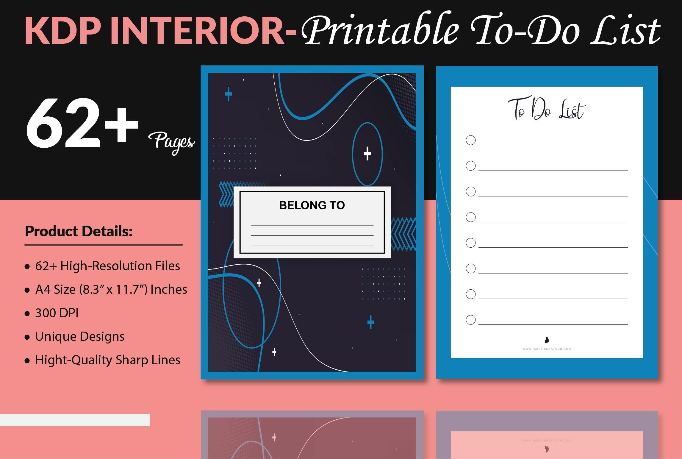 Printable to-Do List - KDP Interior