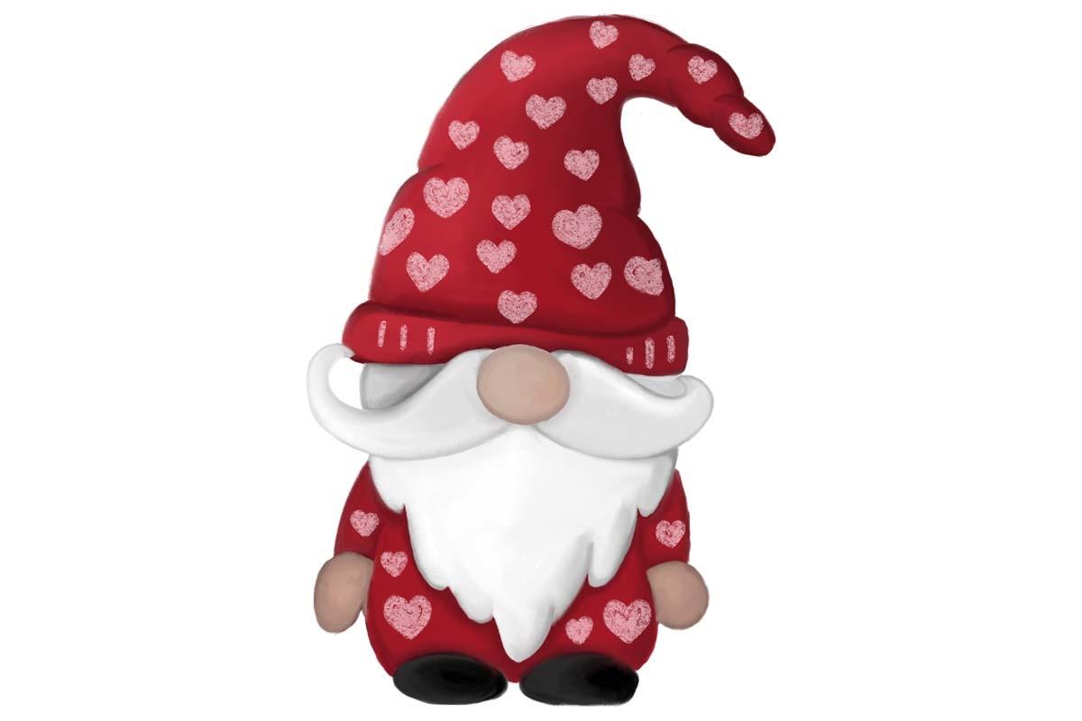 Red Valentine's Day Gnome