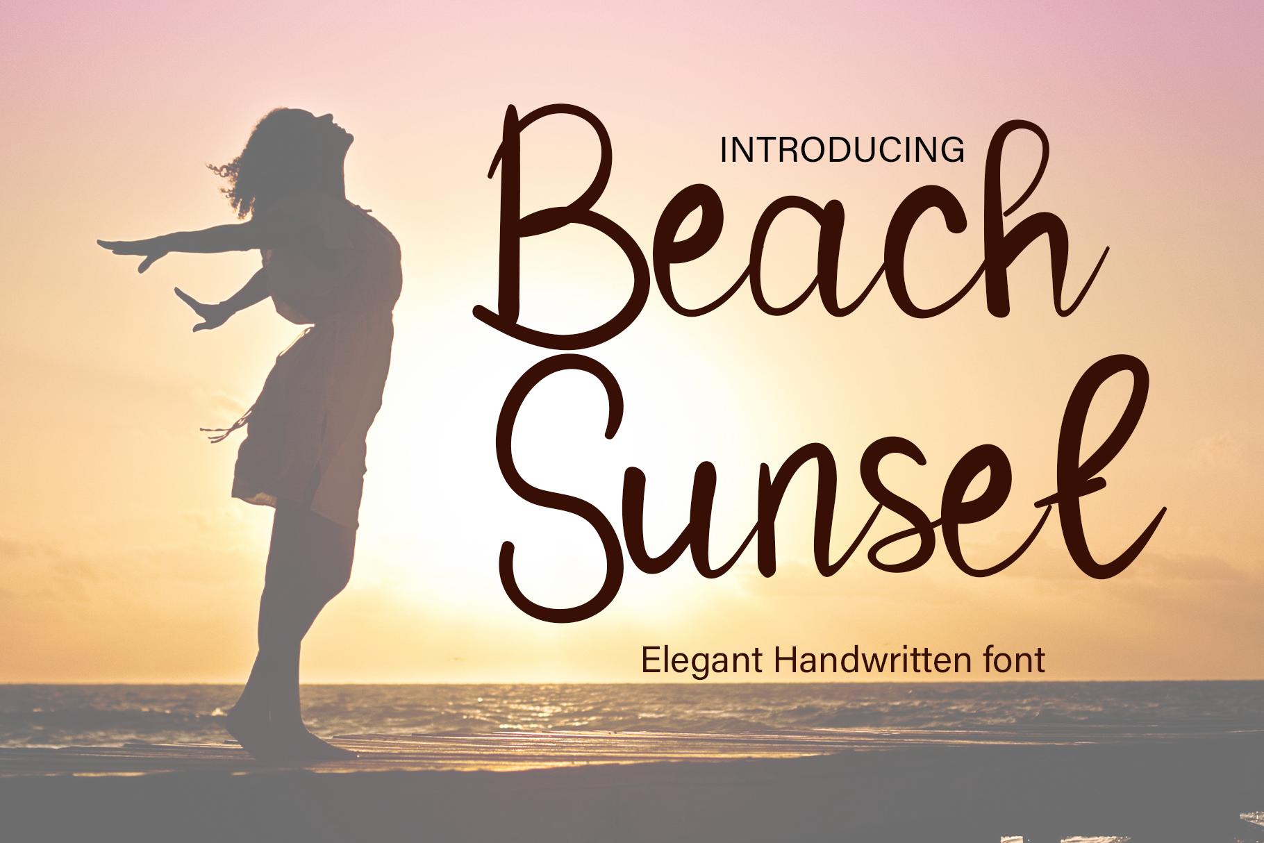 Beach Sunset Font