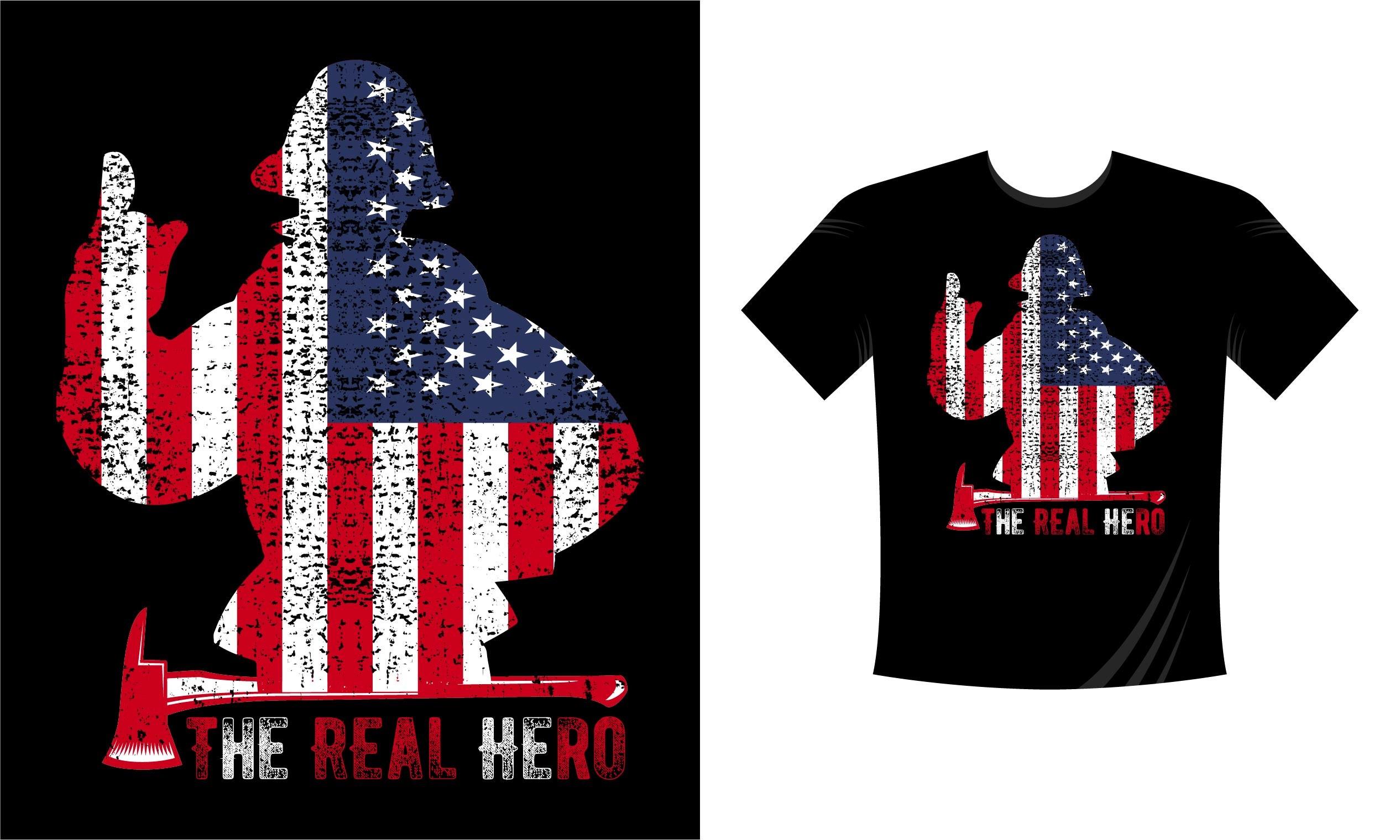 Firefighter T Shirt Design Template
