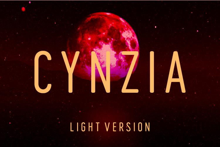 Cynzia Light Font