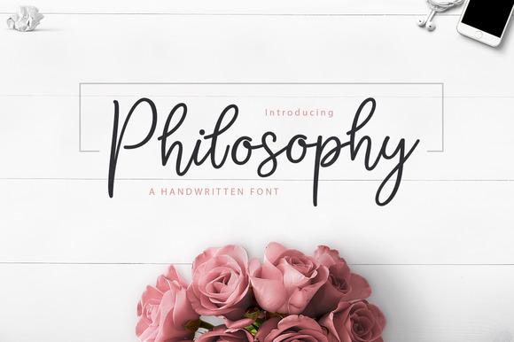Philosophy Script Font