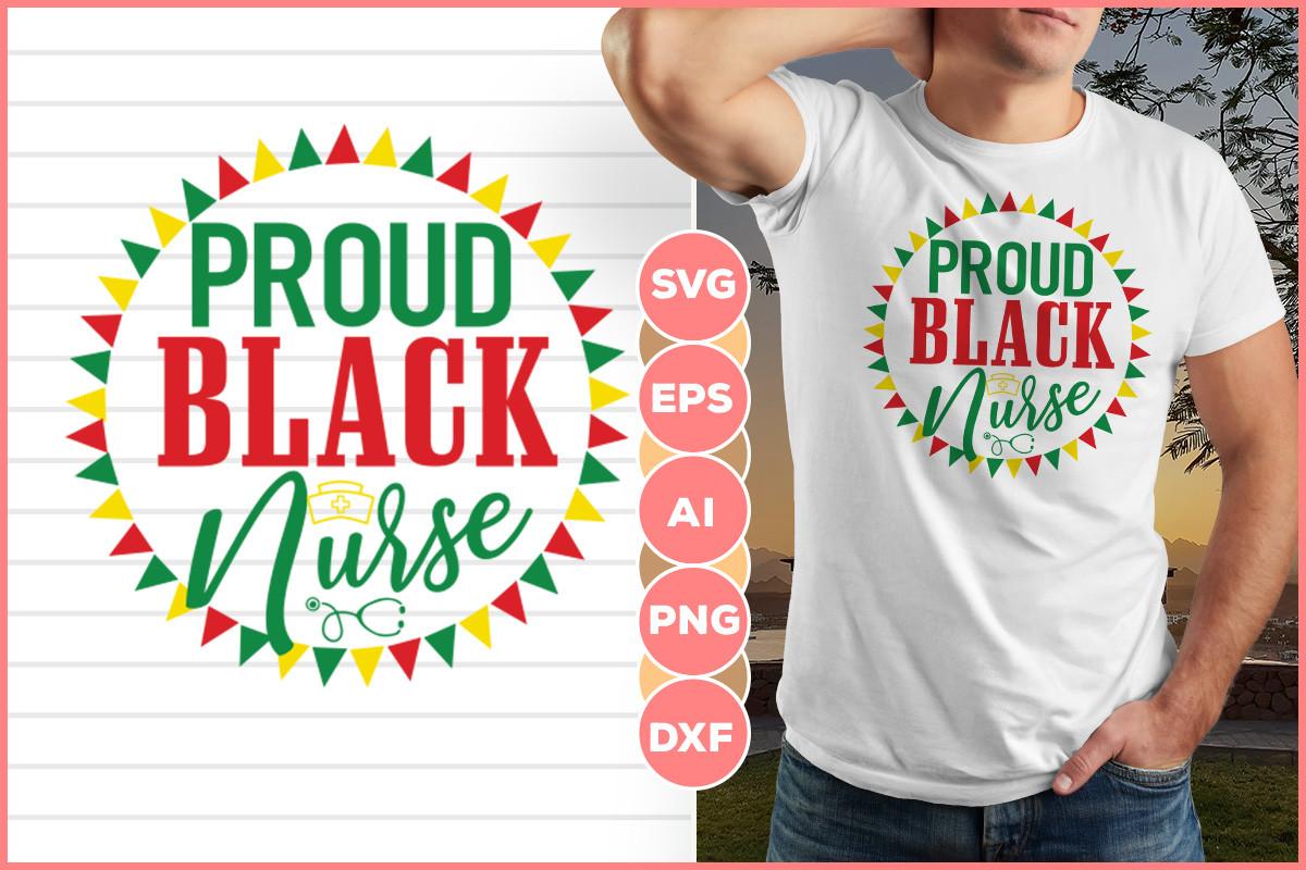 Proud Black Nurse Design Sublimation Svg