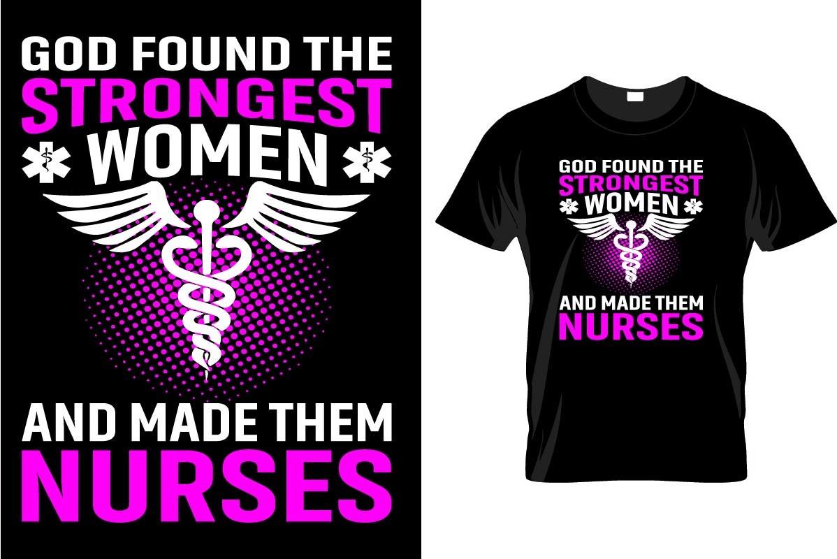 Nurse Typographic T-Shirt Design Vector