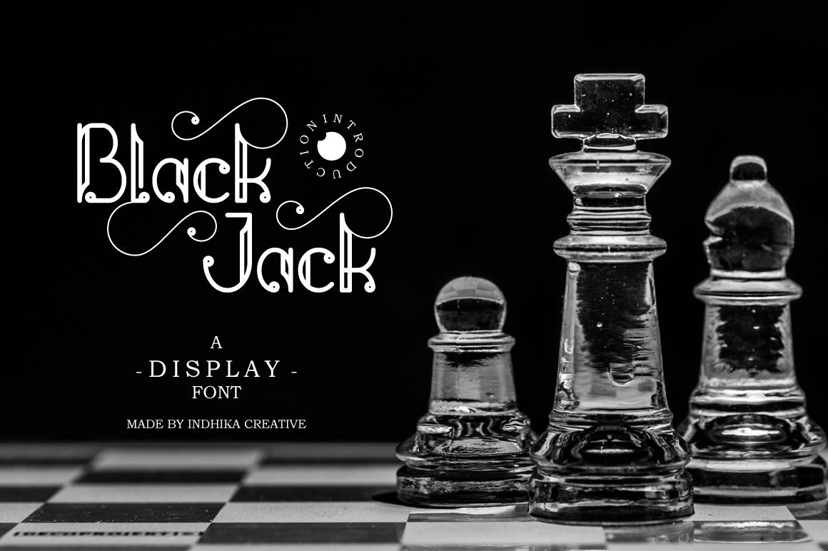 Black Jack with Chessboard Font