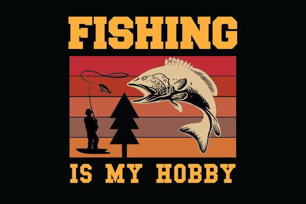 Fishing T Shirt Design Vector Template