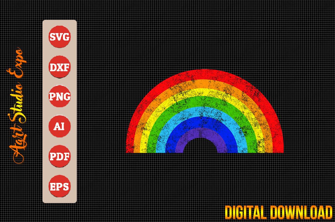 Vintage Retro 80's Gay Pride Rainbow