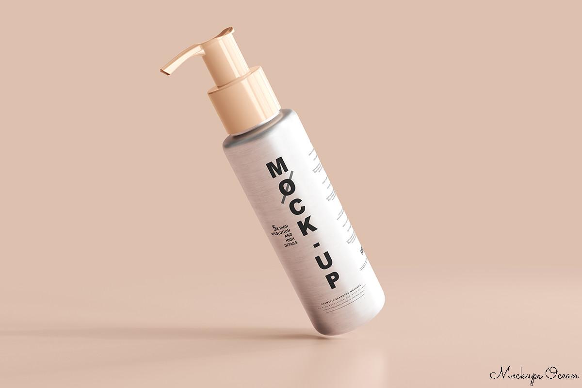 Body Cosmetic Pump Bottle Mockup