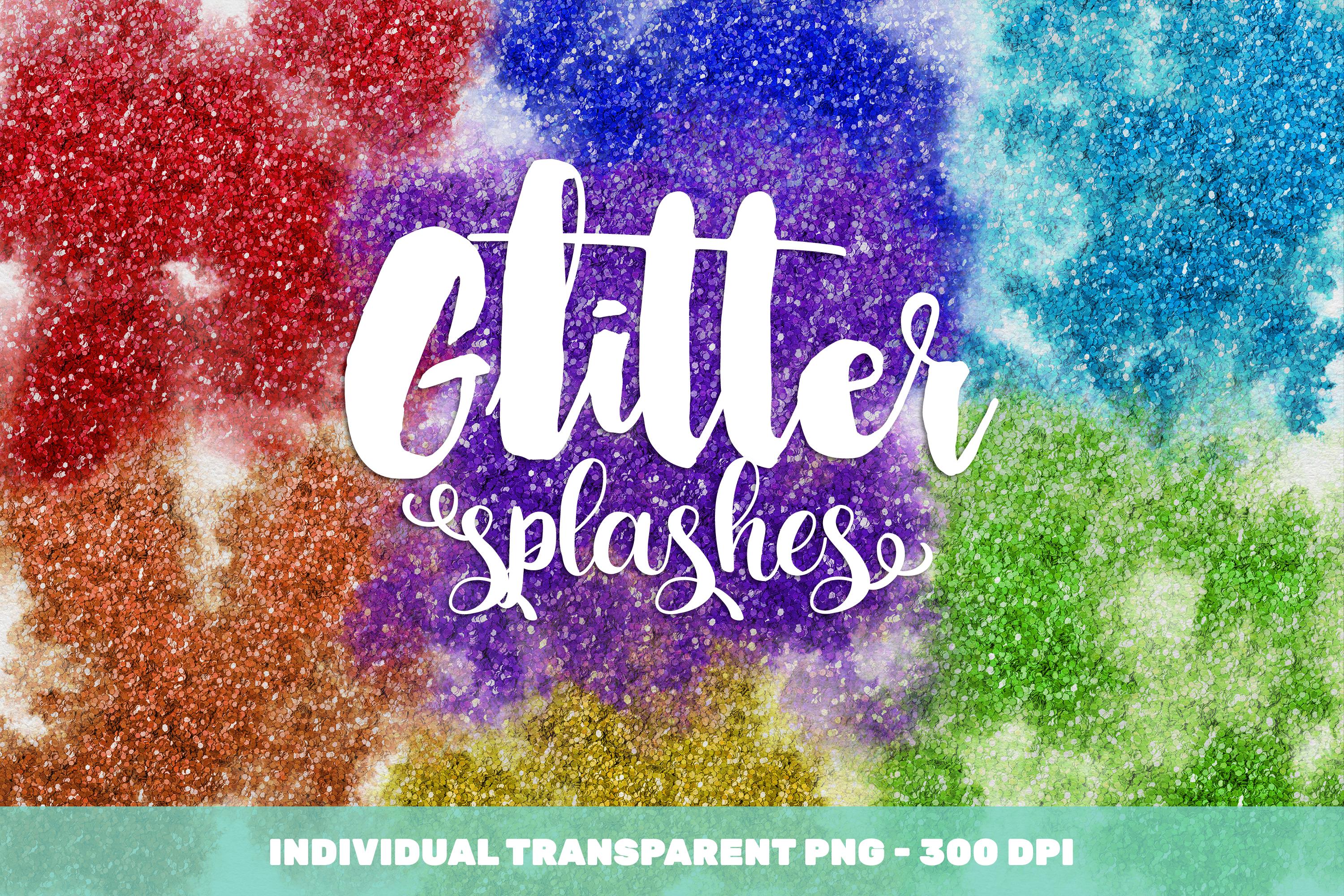 Rainbow Glitter Splashes