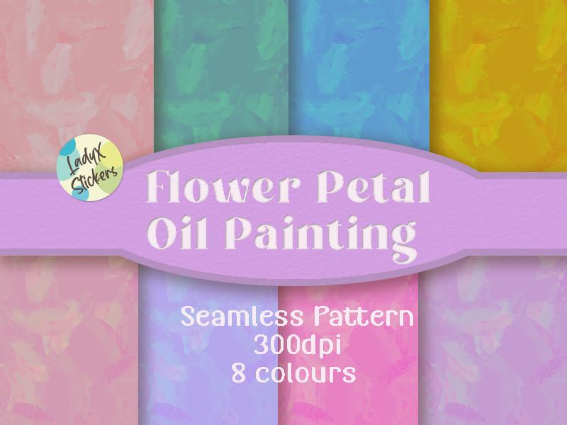 Seamless Flower Oil Painting Patter