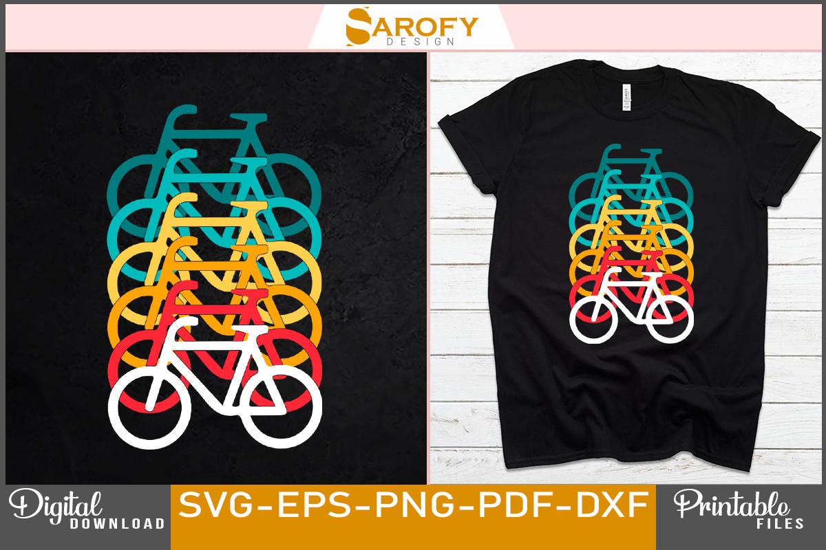 Bicycling Vintage Retro T-shirt Design