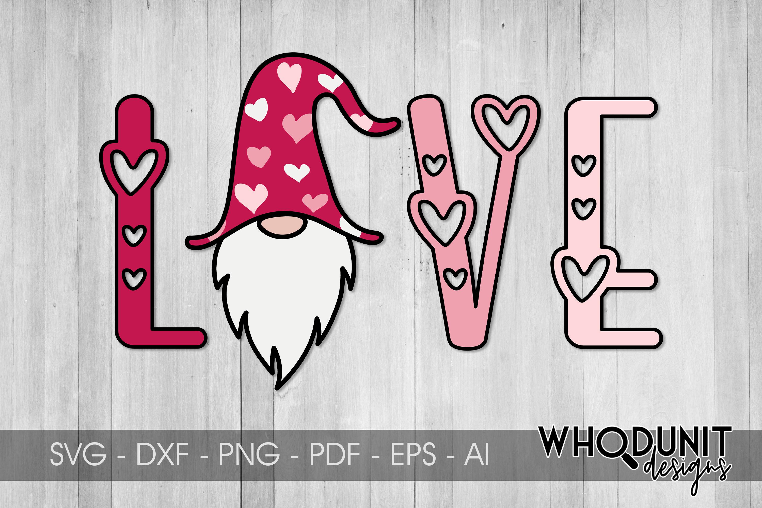 Gnome Love SVG | Valentine Cut File