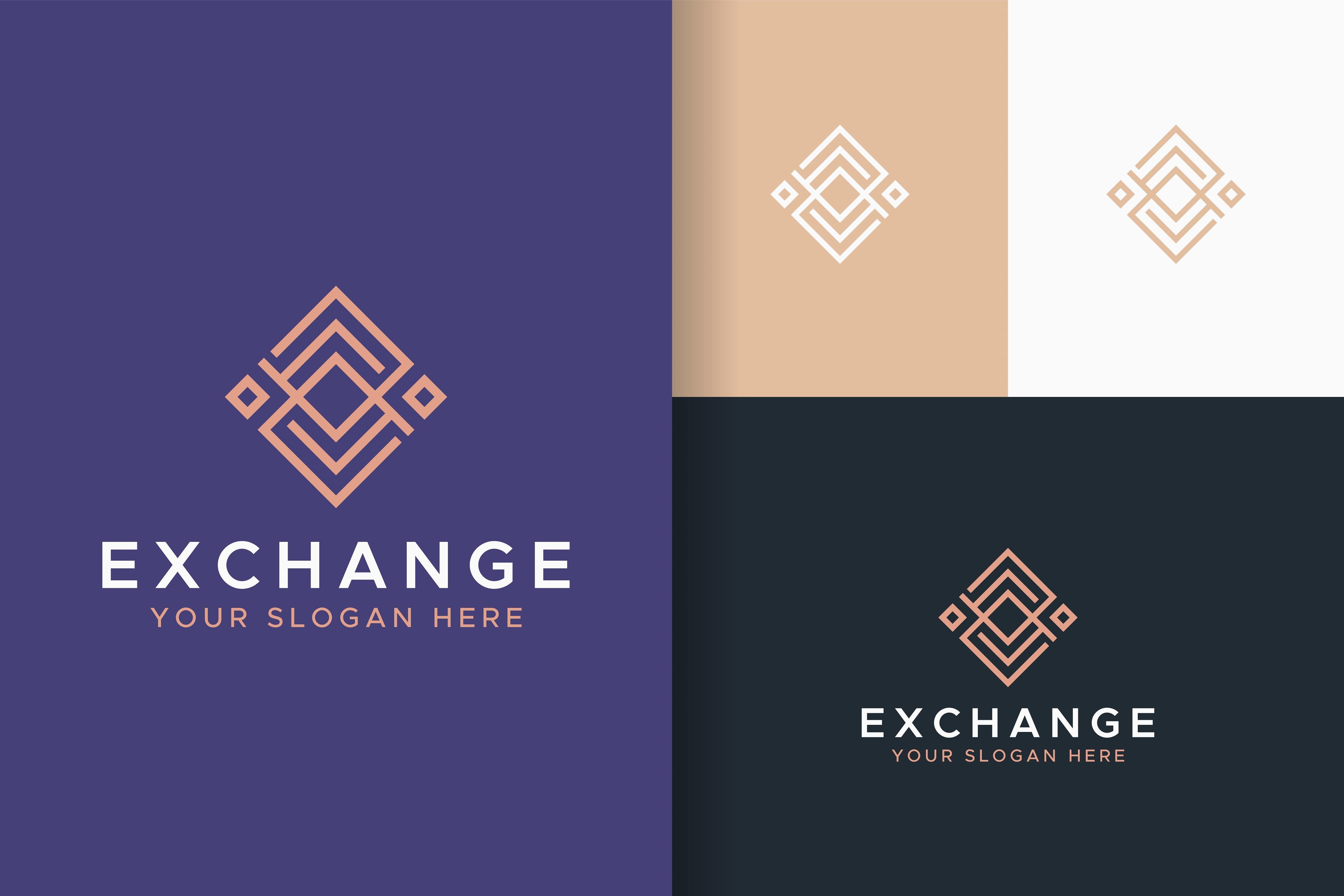 Abstract Geometric Monogram Logo