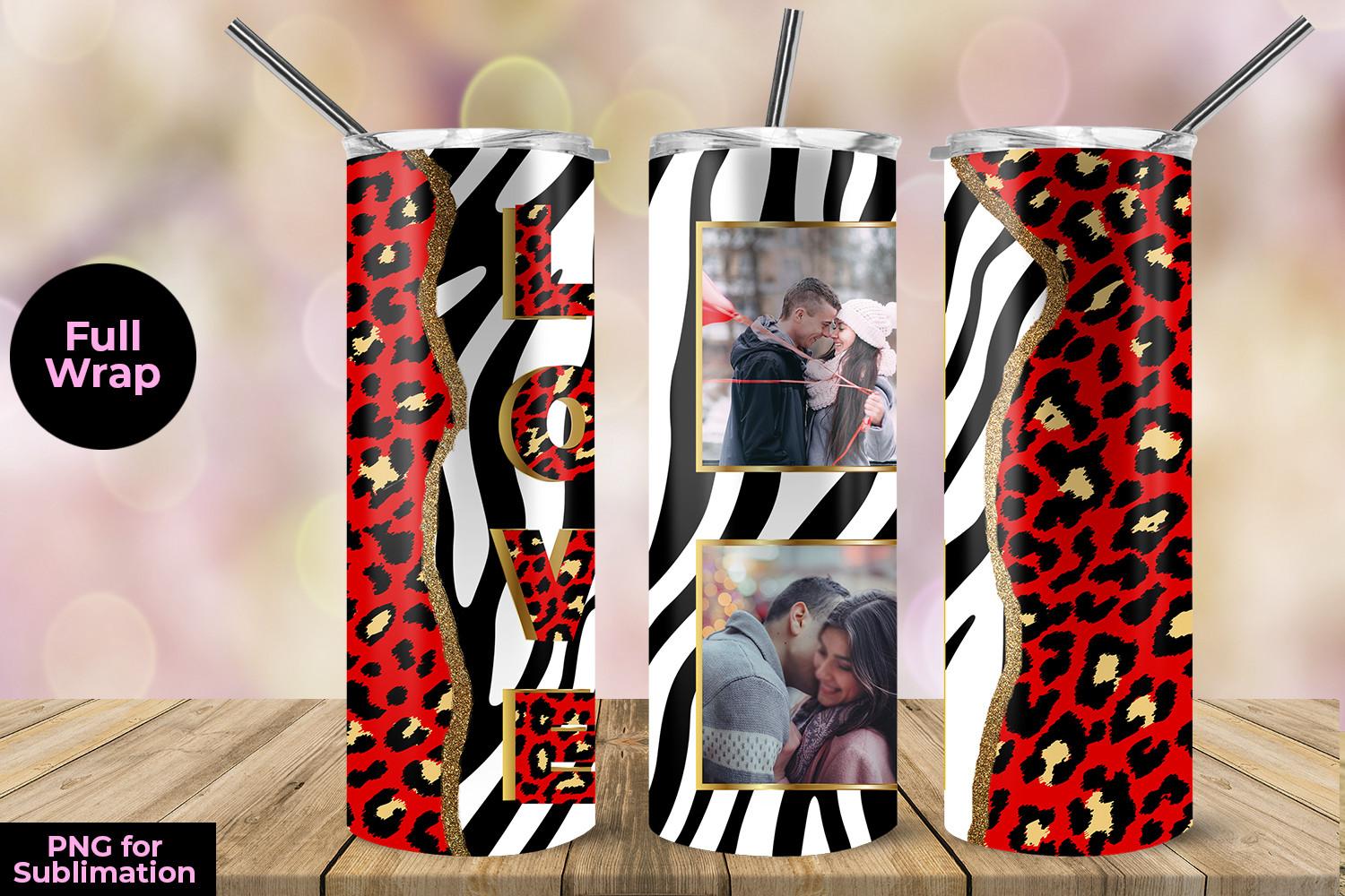 Photo Frame Love Zebra Skinny Tumbler Wr