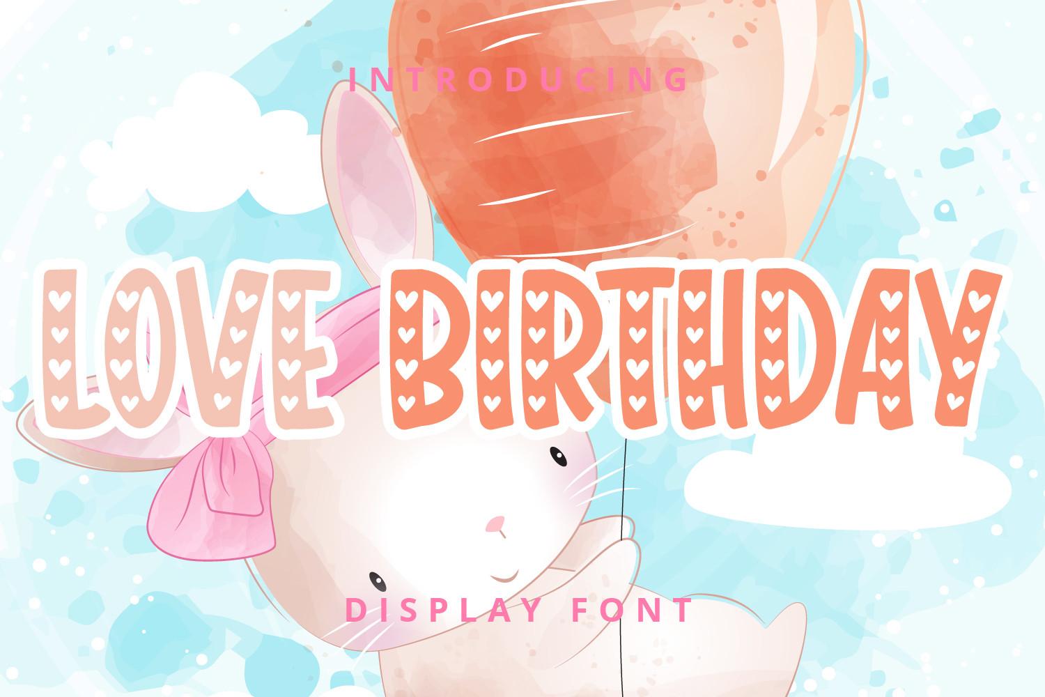 Love Birthday Font