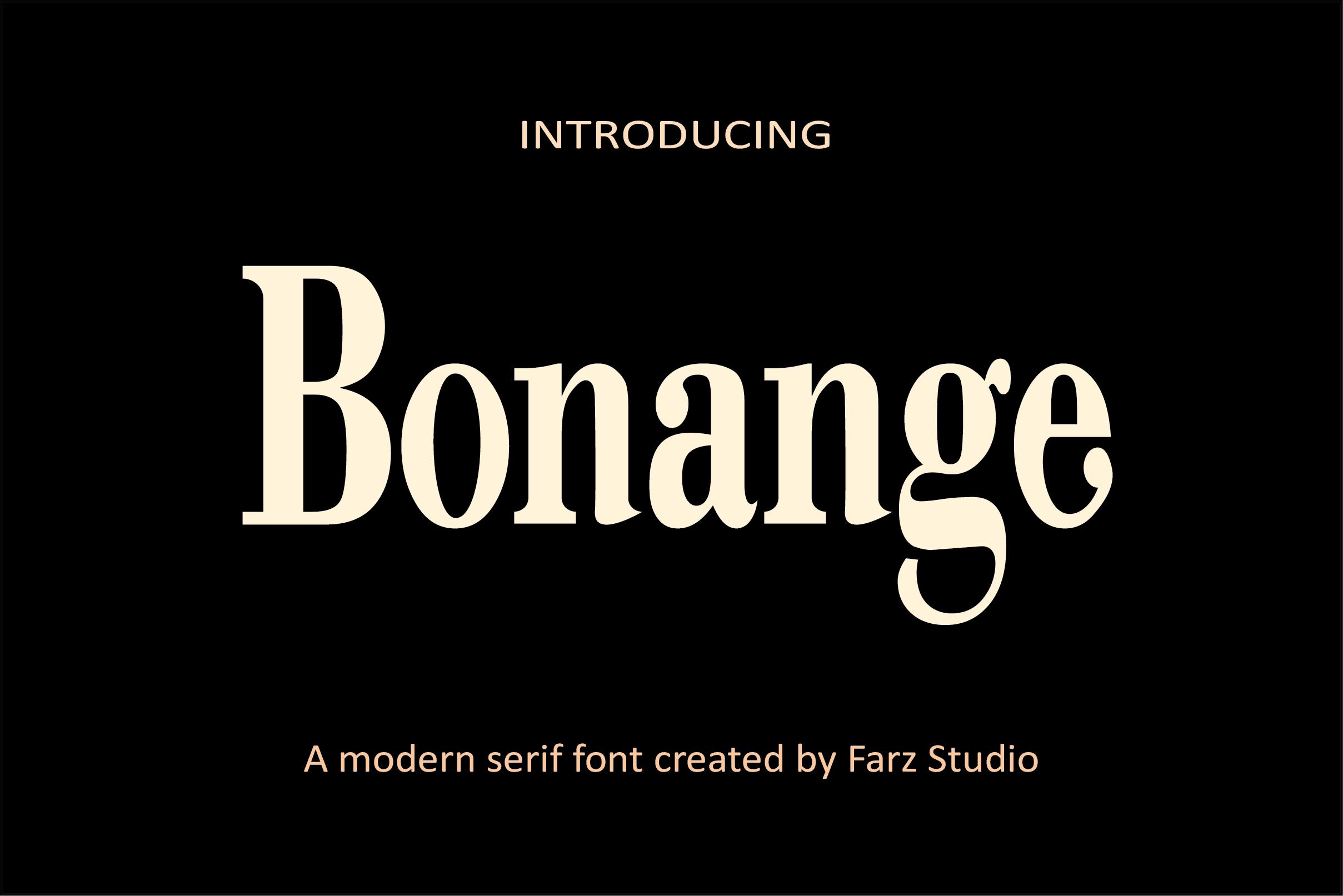 Bonange Font