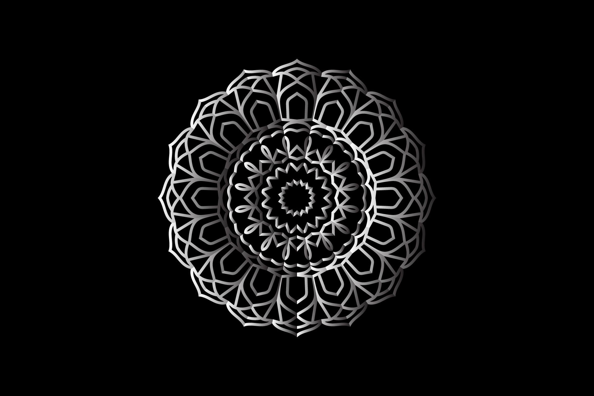 Silver Gradient Mandala