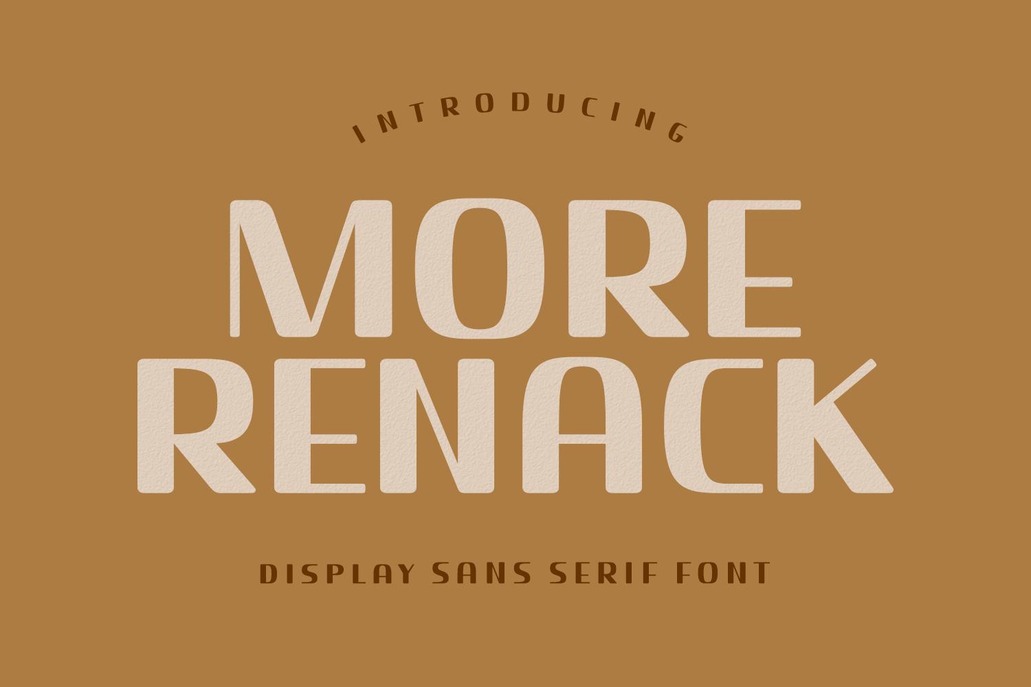 More Renack Font