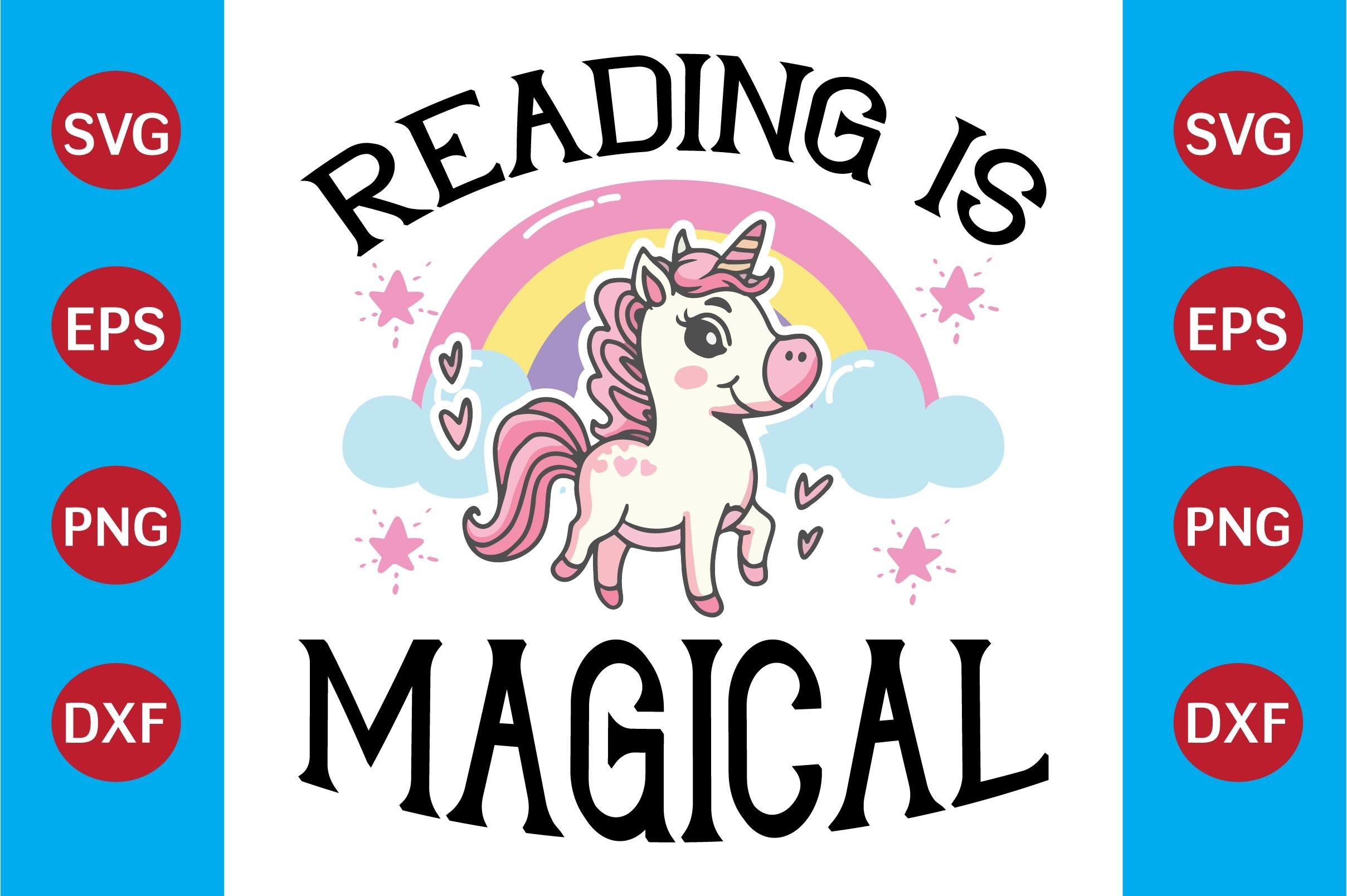 Reading is Magical  Unicorn SVG Design