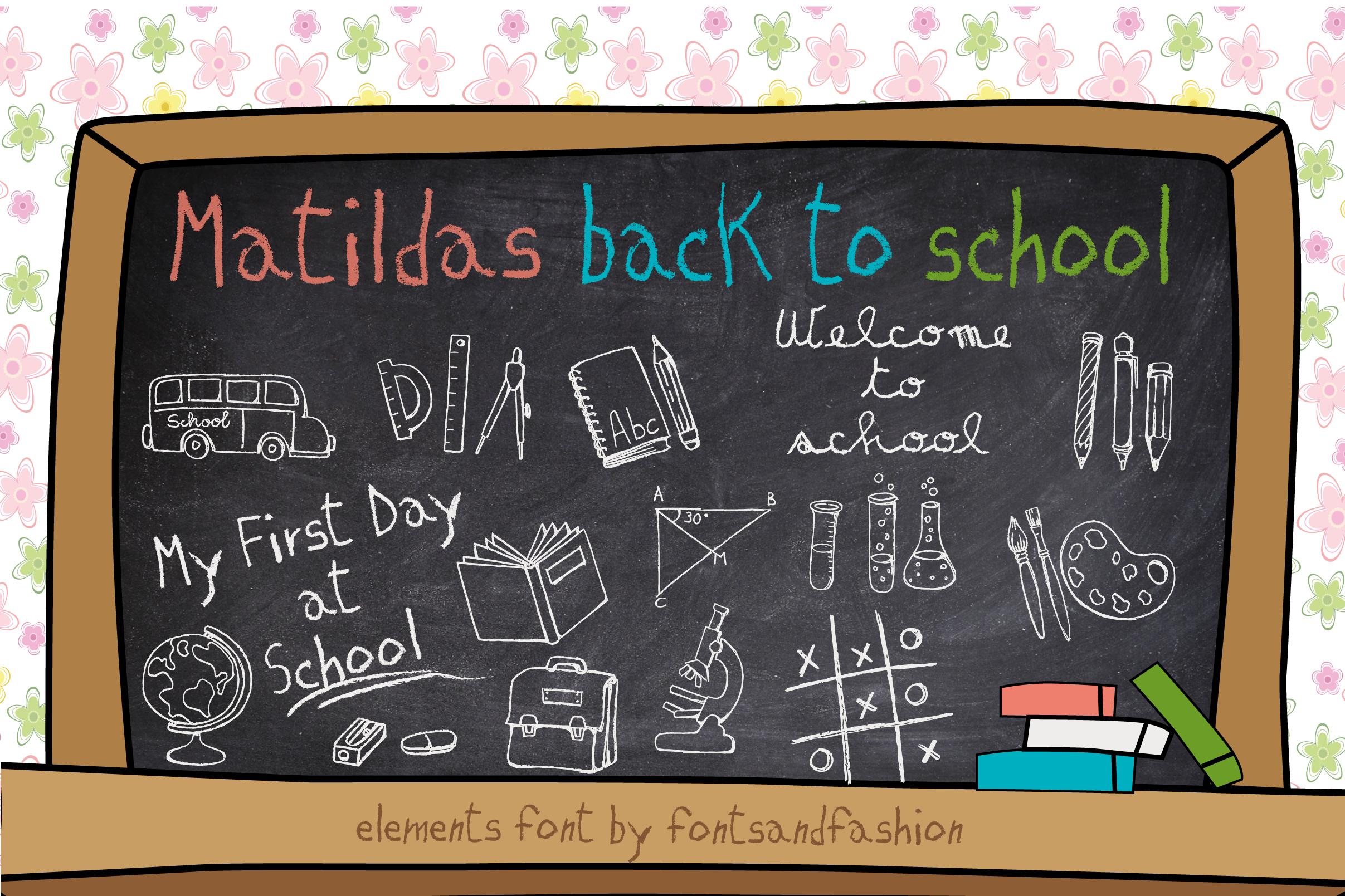 Matildas Back to School Font