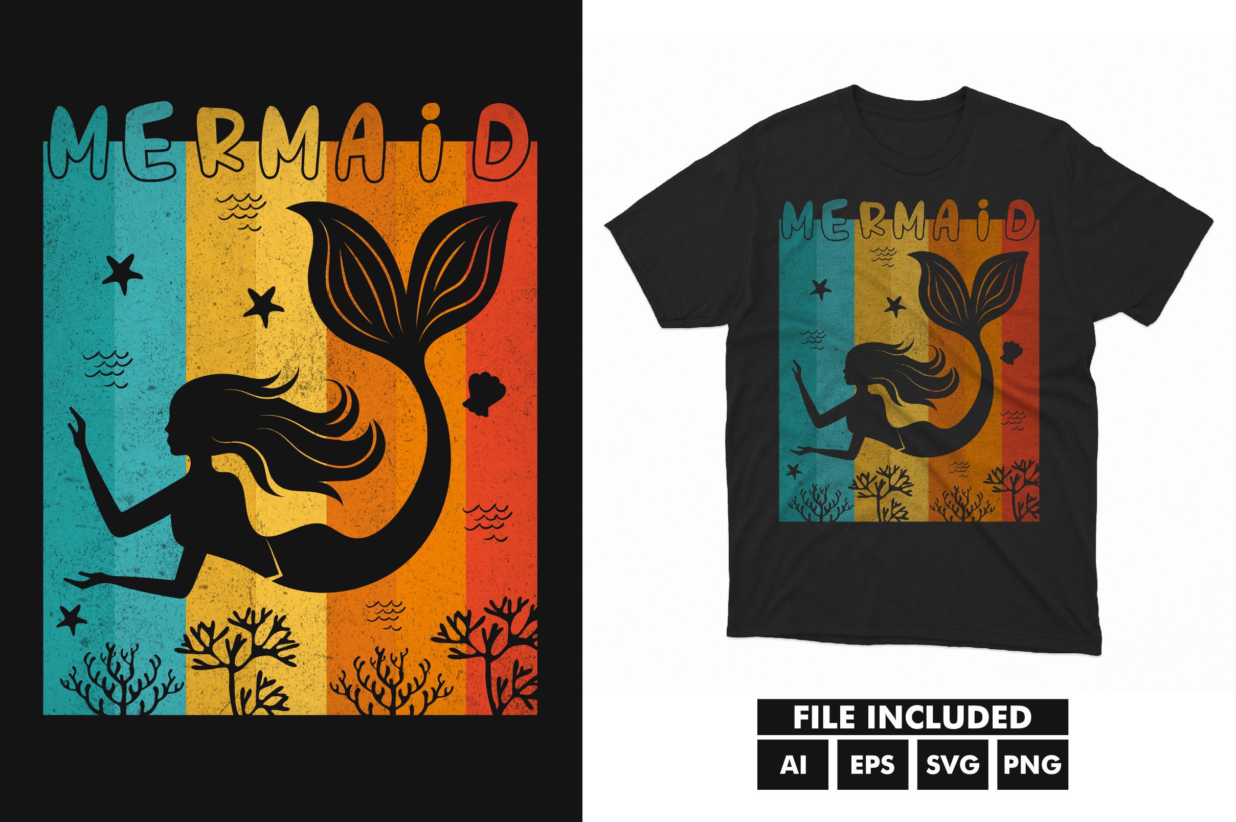 Mermaid T-shirt SVG Design
