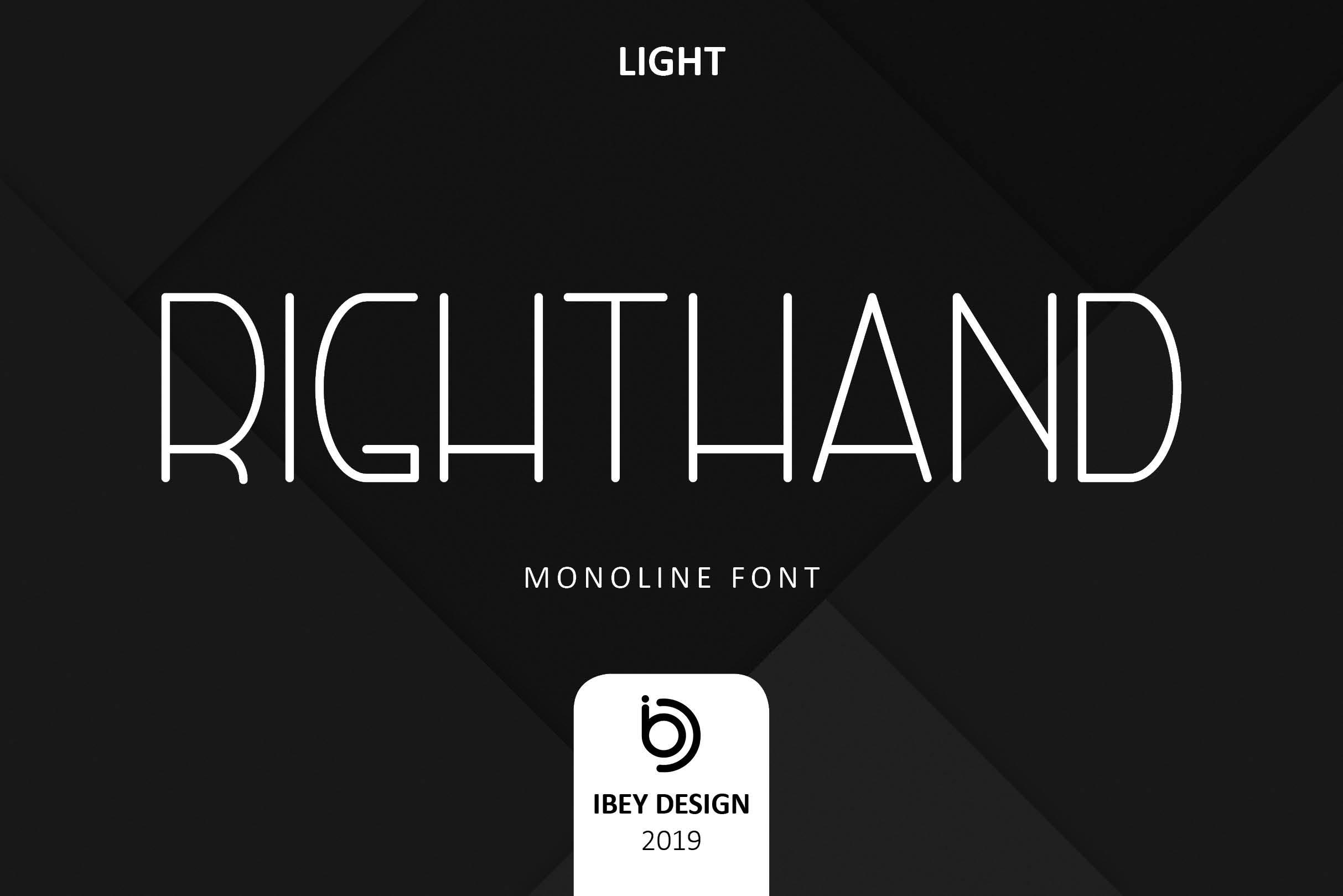 Right Hand Light Font