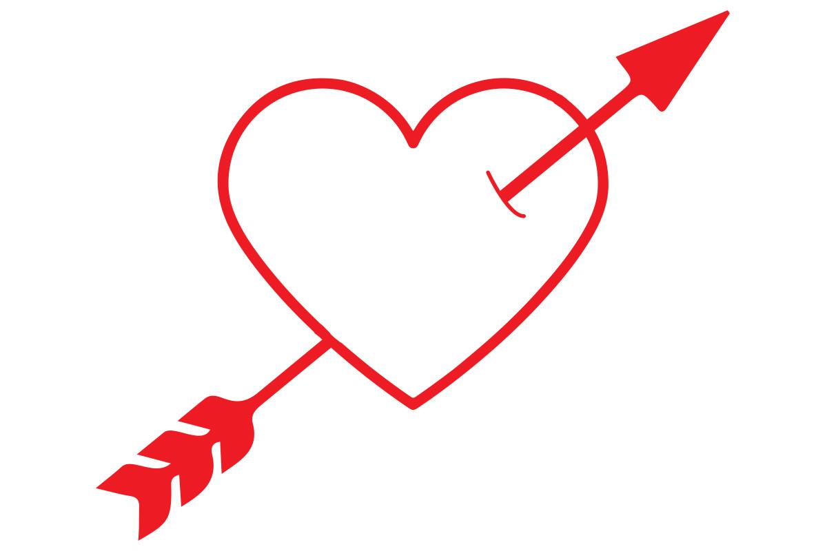 Valentines Love Arrow Vector