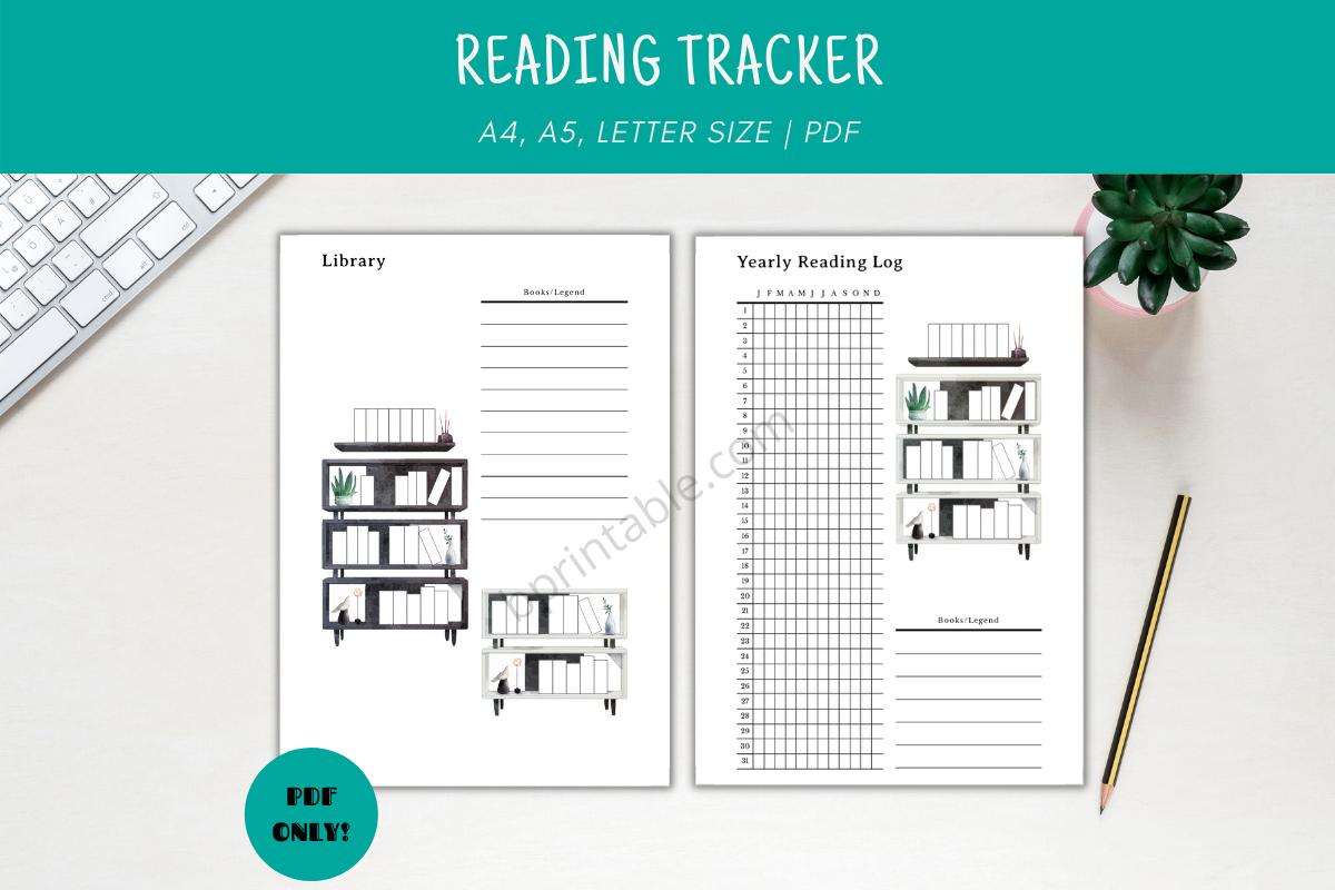 Reading Log Tracker Planner Template