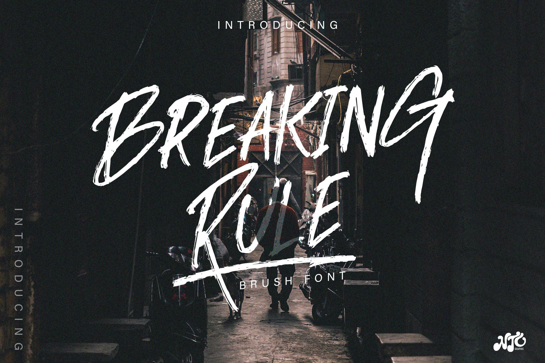Breaking Rule Font