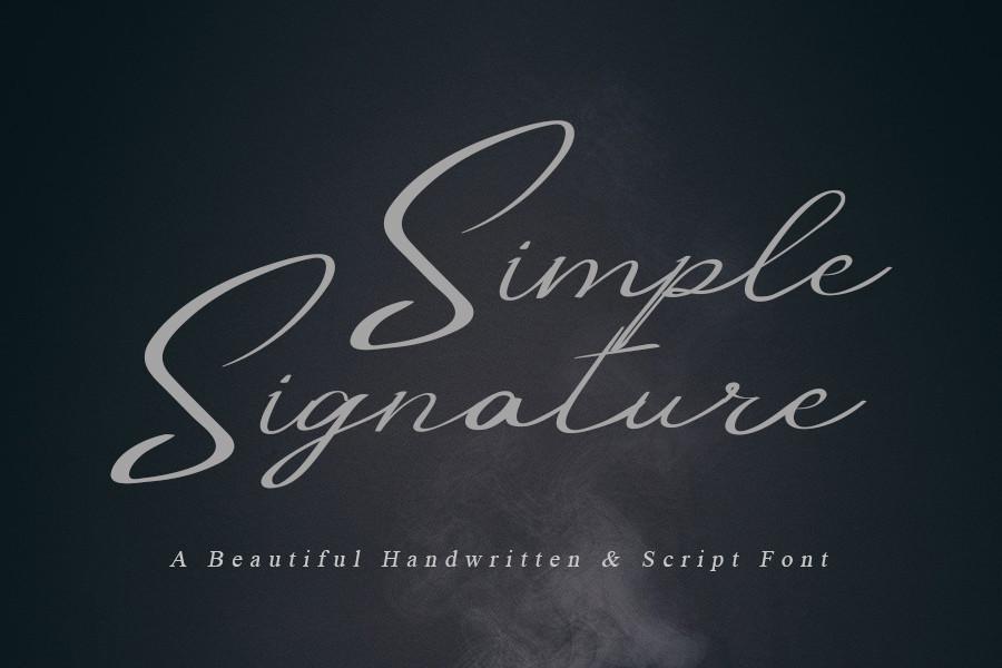 Simple Signature Font