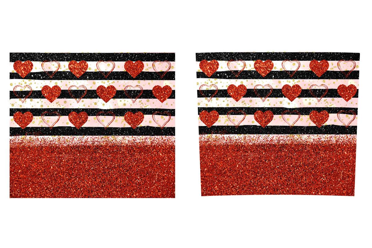 20oz Tumbler Red Heart Glitter