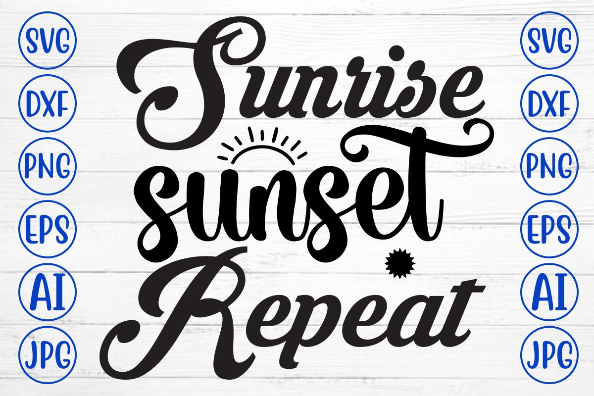 Sunrise Sunset Repeat Svg
